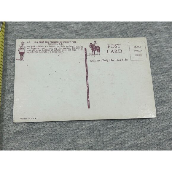 Postcard Lily Pond and Pavilion in Stanley Park Vancouver BC Canada M11 - Picture 7 of 7